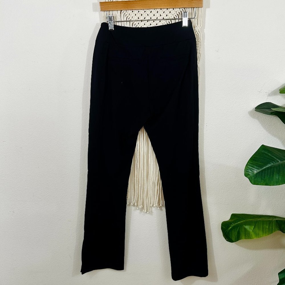 Carbon38 Kick Flare Stretch Pant Trousers Pants Black Split Hem High Rise S